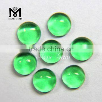 Wholesale Factory Price Round Cabochon Emerald Green Glass Decorate Stone