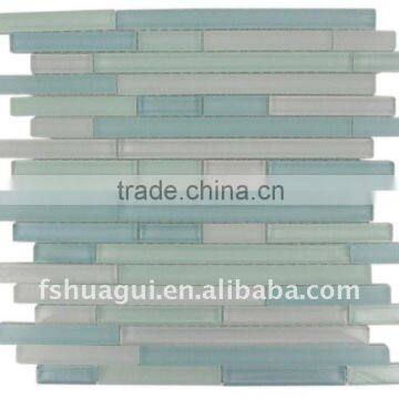 HG-CDT027 Crystal glass strip mosaic tiles