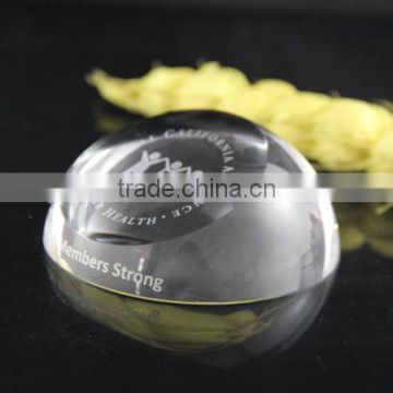 Clear Round Glass Crystal Paperweight OSM015