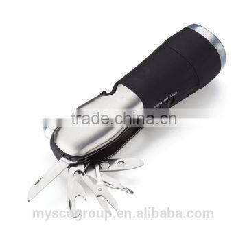 Multi tool plastic portable cutting torch led flashlight with hammer & seat belt cutter/Hand Tool Sets