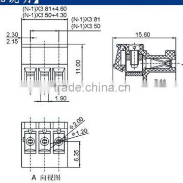 Factory Cutsom 2 3 4 5 6 7 10 Pin Screwed Pluggable 3.50 3.81 5.08 7.50 7.62mm PCB Terminal Block photo-5