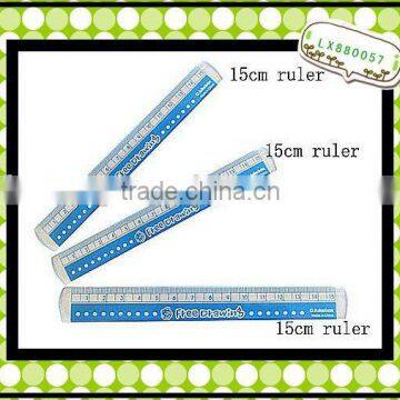 15cm plastic transparent ruler , students ruler , school plastic ruler