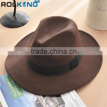 Customized Felt Hat Wide Brim Men Felt Fedora Hat photo-3