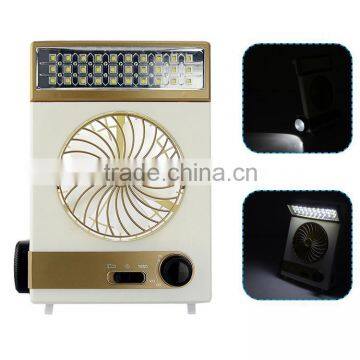 Led solar fans with led light portable mini cooling solar fan