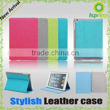 Simple designd, factory manufacture cell phone leather case ,for ipad mini cover