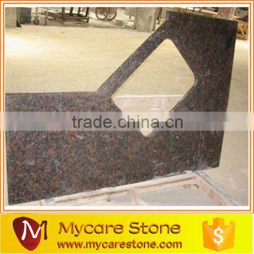 Popular prefab hot sale tan brown granite slab