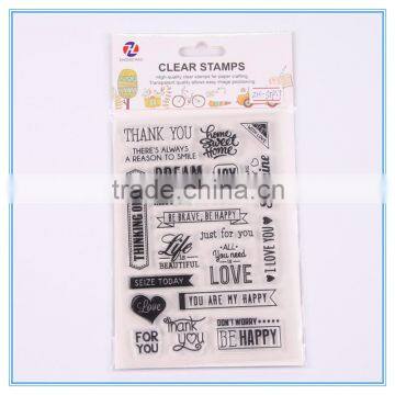 children's toy clear stamp wholesale silicone rubber stamp tansparent clear stamp
