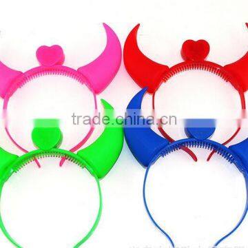 Hot Sale LED Hair Accessories Flash Ox Horn Hairpin Headband for Halloween Party Crazy Party photo-6