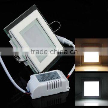 High Brightness Square Glass Panel Lights 6W 12W 18W