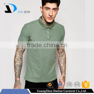 Guangzhou OEM split embroidery men olive green custom egyptian cotton polo shirts