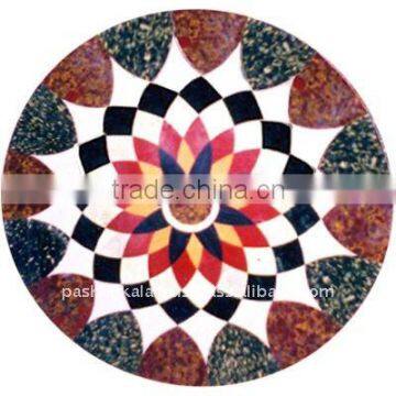 Marble Inlay Flooring , Marble Medallion , Stone Mosaic Medallion