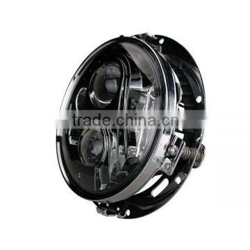 New arrival!!!7" round H/L LED Headlight with braket on hot sell