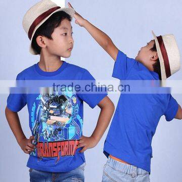 New 2016 Latest Design in Store Led Flashing Lights up Boys t Shirt With 100% Cotton Fabric and Transformer t Shirt