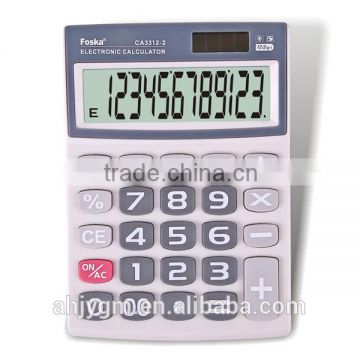 Promotion 12 Digit Solar Power Office Calculator with good quality