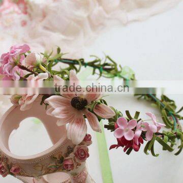 Artificial Flower Head Wreath Garland For Wedding Prom Party And Christmas Decoration