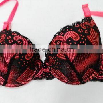 Sexy Women Embroidery Lace Lingerie Underwear Push-Up Brasexy Sponge Bra photo-3