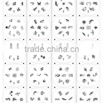 2013 heat sale round nail art image plate stamping nail art products with 120 different designs