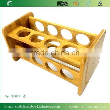 BH010 16 Holes Rotating Pepper Spice Rack with Totally Bamboo Material