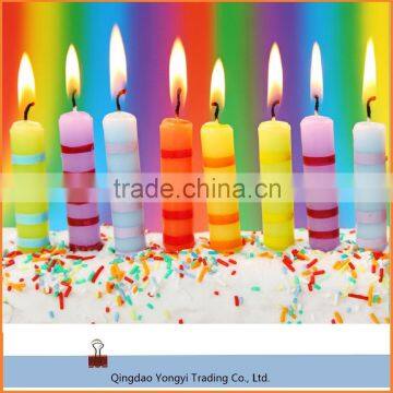 children favorate colorful number and taper birthday candle