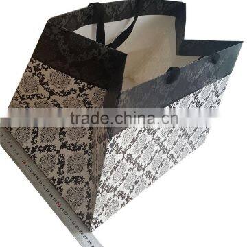 paper carrier gift bag with cotton ribbon handle