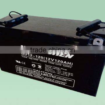 Deep Cycle battery 12V120AH Made in China, GZ