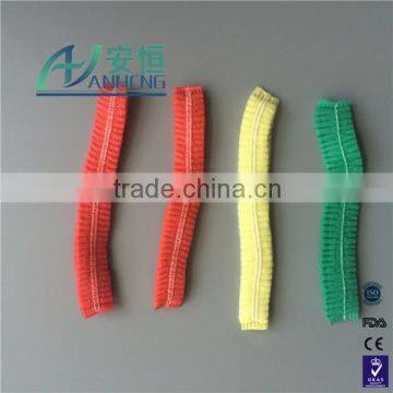 hair covering non woven bouffant cap clip cap double elastic