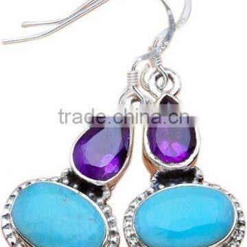 Big Amethyst Jewelry Necklace Gemstones Pendants Silver Jewellery Price Earrings