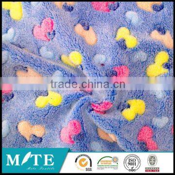 Wholesale price 100% Polyester coral fleece with jacquard designs