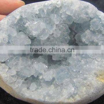 Charming Natural Blue Celestine Stone Crystal Geode for Hot Sale photo-4