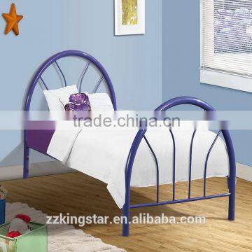 2016 hot sale lodge wrought iron metal single bed iron bed