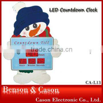 2015 Snowman Count Down Clock LED Wall Clock