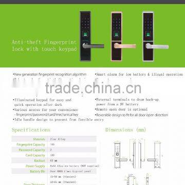 2016 New StZinc Alloy Metal Casing High Quality Electronic RFID Card Hotel Door Lock With Access Control photo-6