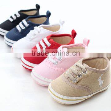 Hot selling fashional anti-slip canvas patch sport baby shoes