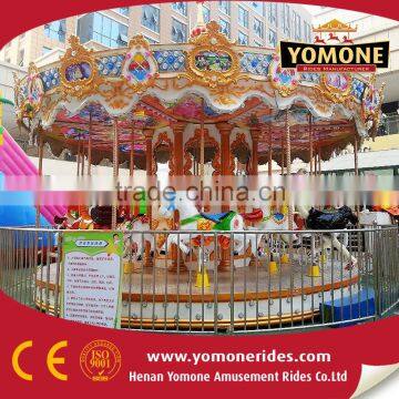 China supplier new product kiddie amusement 24 seats carousel rides horse ride games playground equipment for sale