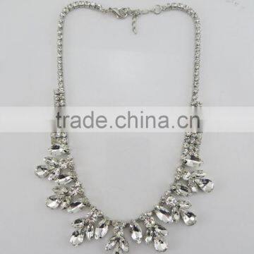 Wholesale fashion clear glass crystal necklaces