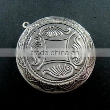 30mm Setting Size Round Vintage Brass Bronze Antique Photo Locket Pendant 1113003 photo-3