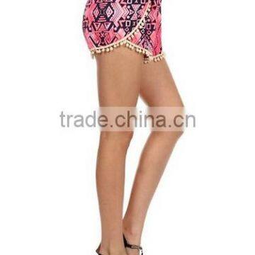 Fashion Women Printed Summer Casual Patchwork Pants Women Fashion High Waist Pants Women Short Pants Women Pants