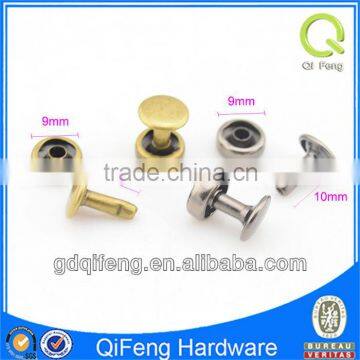 wholesale low price hardware fittings brass rivets for leather handbag