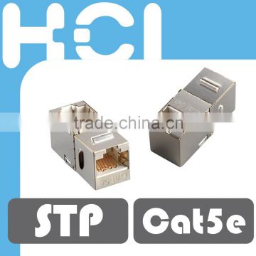 Cat6A 90 Degree Shielded STP Straight Keystone Coupler