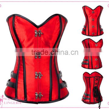 HOT hot steel boned corset sexy red mature corset for sale