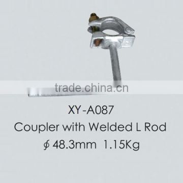 scaffolding welding hybrid coupler/clamp with L rod