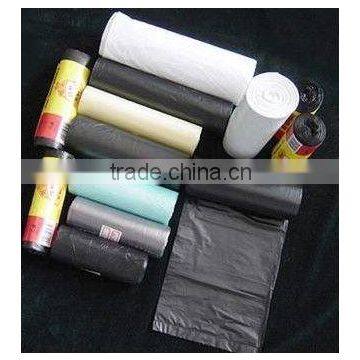 black plastic garbage bag block