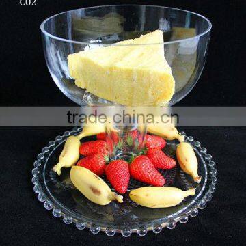 glass cake cover and stand
