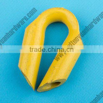 Rigging hardware Yellow Painted Wire Rope Tube Thimble