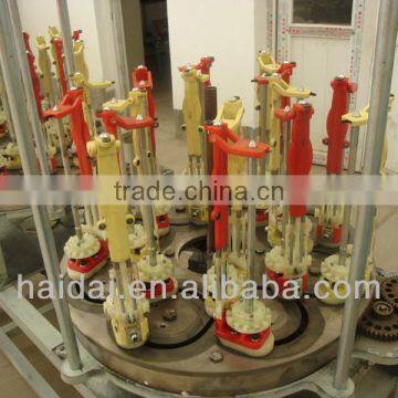 Hollow rope braiding machine with 8 or 16 carrier/spindle