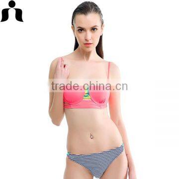 2017 new women sexy contrast color Brazilian bikini