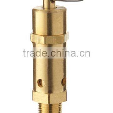 Brass Safety Valve, 40 psi Set Pressure, 1/4" NPT Male