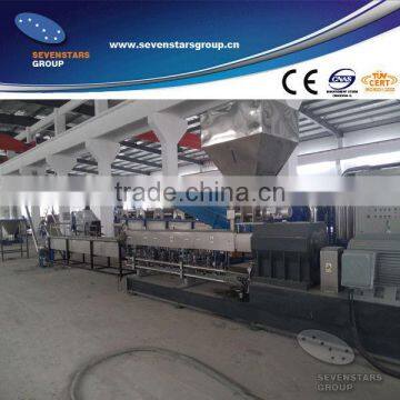 PET flakes parallel twin screw extruder pelletizing machine