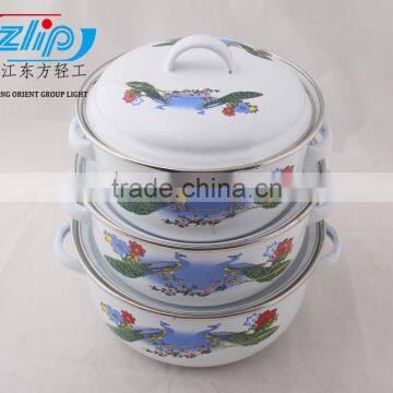 3 Pcs Casserole Straight Shape W/Metal Cover Dark Color Decor photo-2