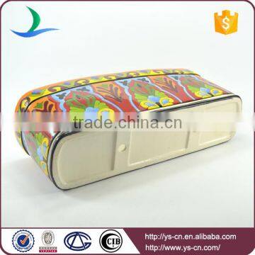 YSfp0008 Hot Sale Rectangular Ceramic Flowerpot With Handprint Design photo-5